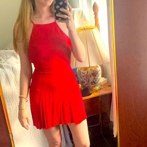 Reformation Backless Red Mini Dress 0